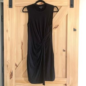 Black sleeveless cotton dress